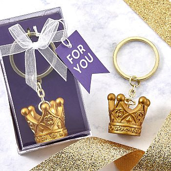 Zazzle Gold Crown Party Favors for Teens to Adults Keychain, Adult Unisex, Size: 2, Black/Ochre/Sand