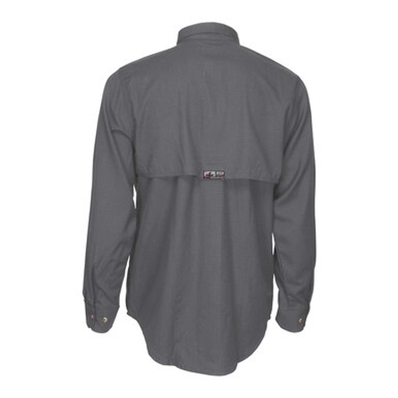 Flame Resistant Reflective Button Shirt Gray – Oil and Gas Safety Supply