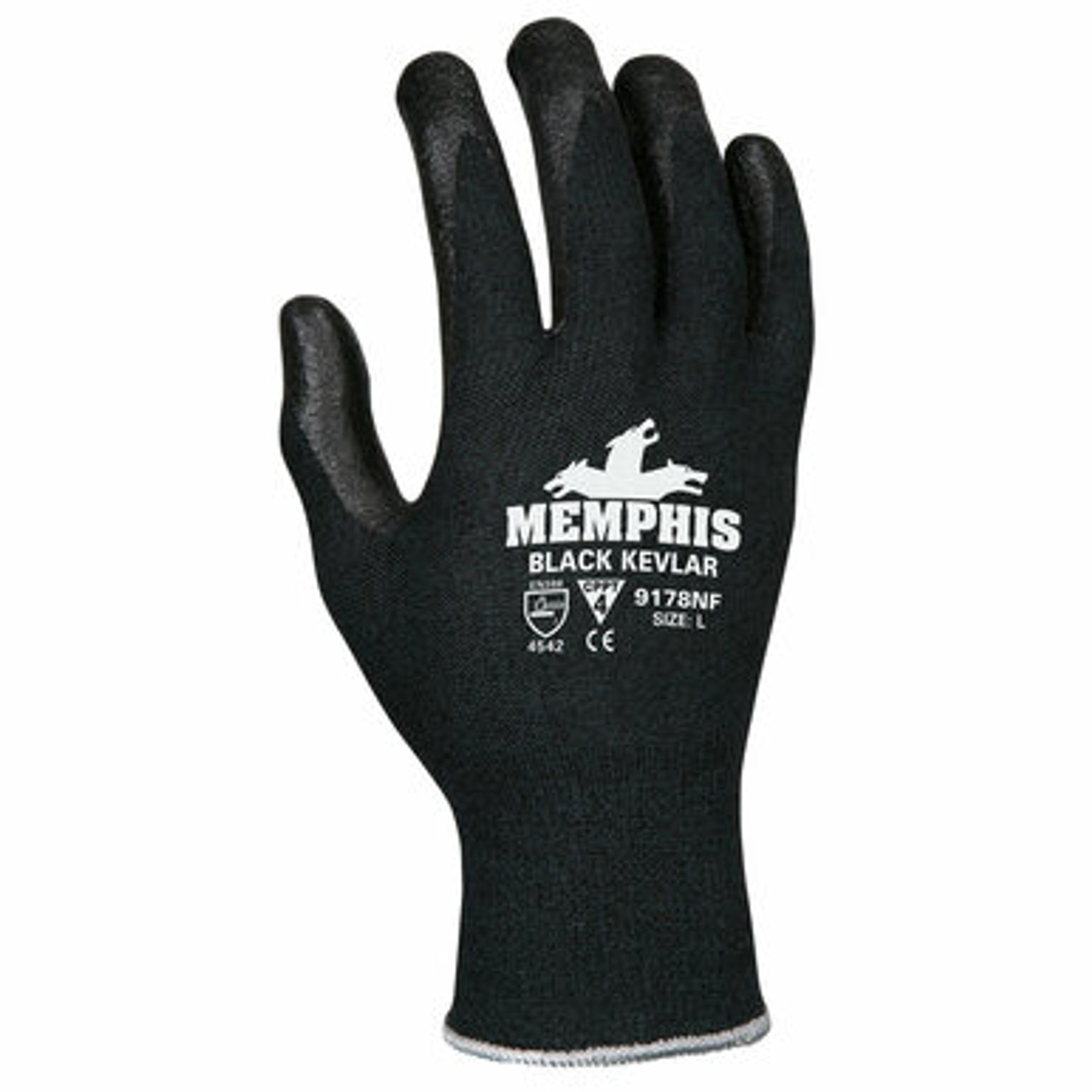 MCR Memphis Black Kevlar Cut Protection Gloves 9178NF (12 pairs)