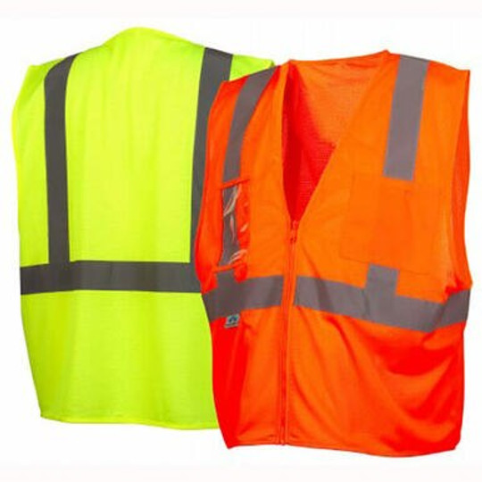 MCR Luminator Hi Vis Reflective Safety Zipper Vest RSURVM