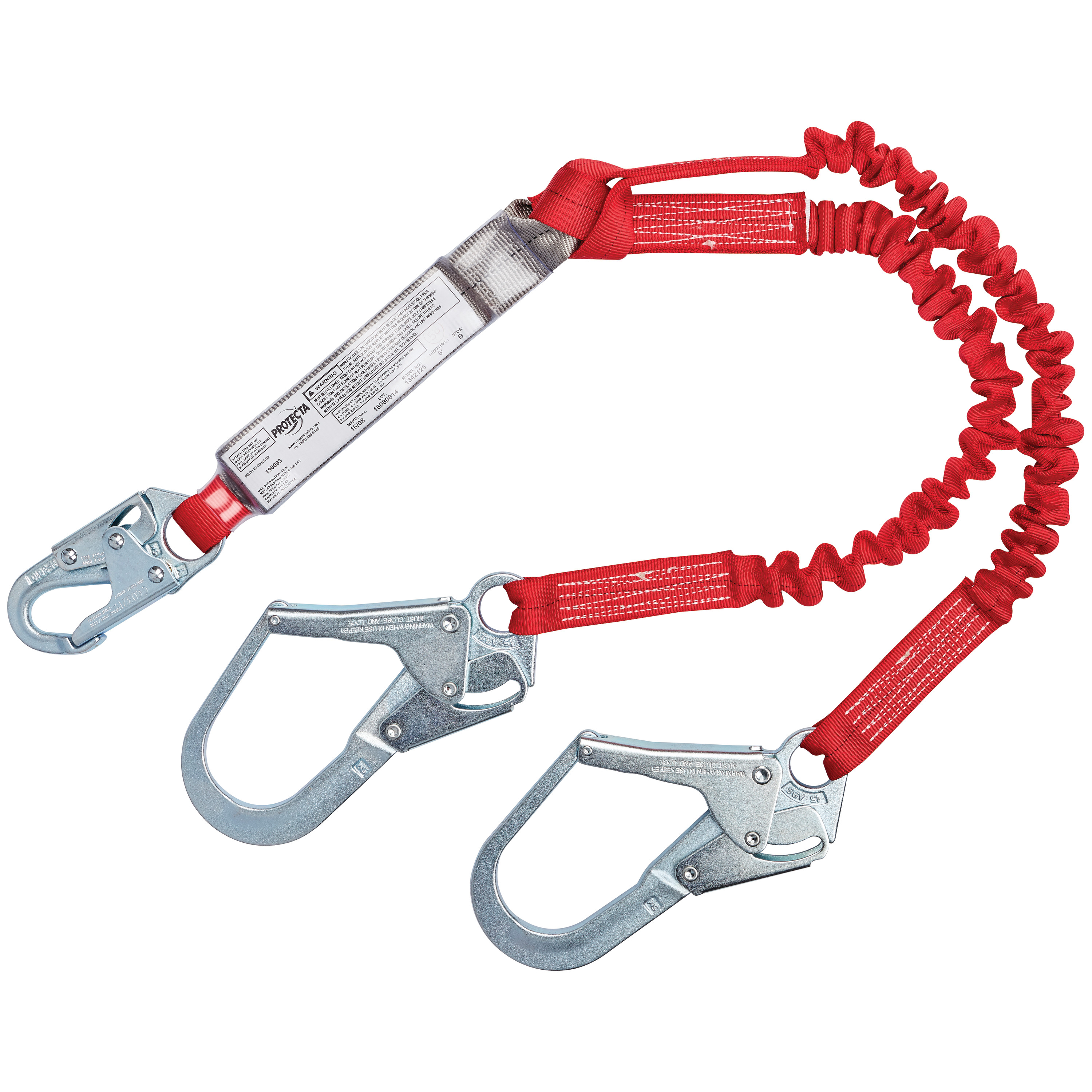 Single Carabiner Tool Rescue Rope Lanyard Safety Elastic Tool Lanyard With  Single Carabiner And Adjustable For Climbing