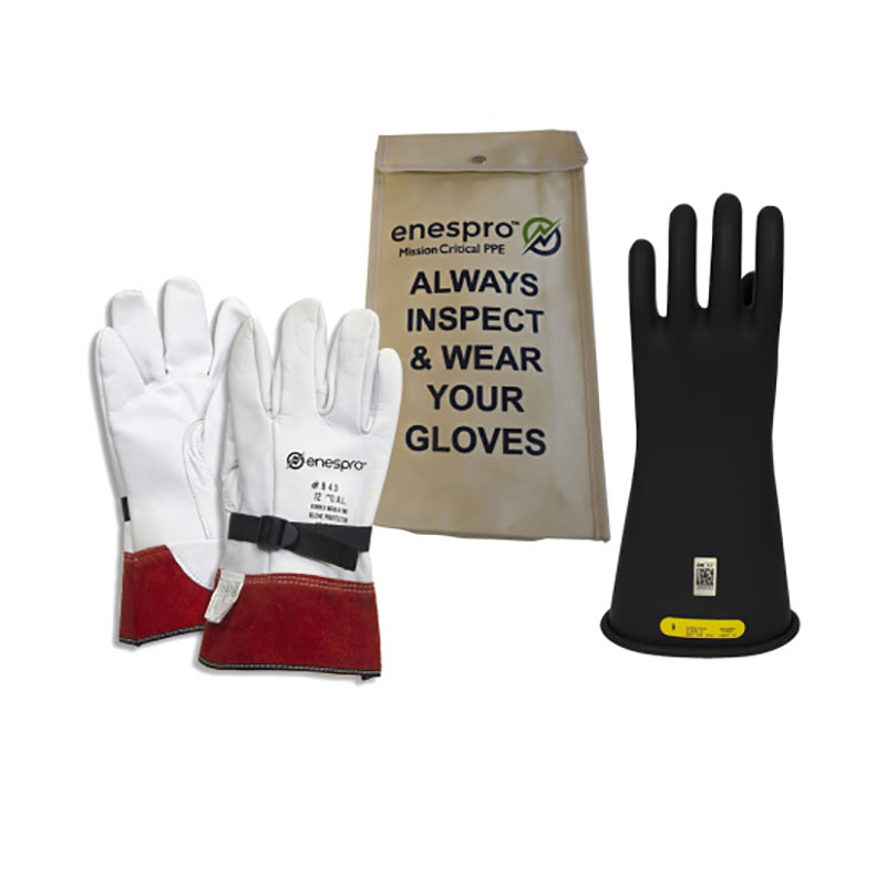 NSA Class 0 ArcGuard Rubber Voltage Glove Premium Kit | Black | 11