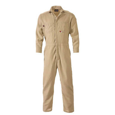 Saf-Tech Indura 9 oz FR Khaki Contractor Coverall CJS1675