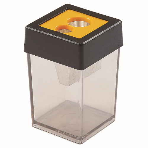 DAHLE CANISTER PENCIL SHARPENER TWIN HOLE METAL 8 & 10MM #53465 BOX 10
