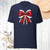 Christmas Bow Unisex Shirt featuring a cute Santa bow design, Ideal for holiday celebrations and spreading festive cheer!