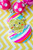 Easter Chick Multi-colored Chunky Bubblegum Necklace - close-up