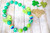 St. Patrick's Day Rainbow & Bows Chunky Bubblegum Necklace