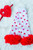 Valentine's Day Pink & Red Heart Ruffle Leg Warmers - close-up