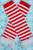 Christmas Candy Cane Red & White Striped Leg Warmers- white ruffle