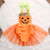 Little Pumpkin Jack-o-Lantern Halloween Tutu Romper - front