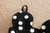 Minnie Mouse Inspired Black & White Polka Dot Pink Birthday Party Dress - close-up