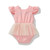 Baby Girl's Birthday or Valentine Pink & Gold Heart Tutu Romper - back