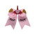 Valentine's Day Unicorn Triple Hearts Cheer Bow Hair Clip - light pink
