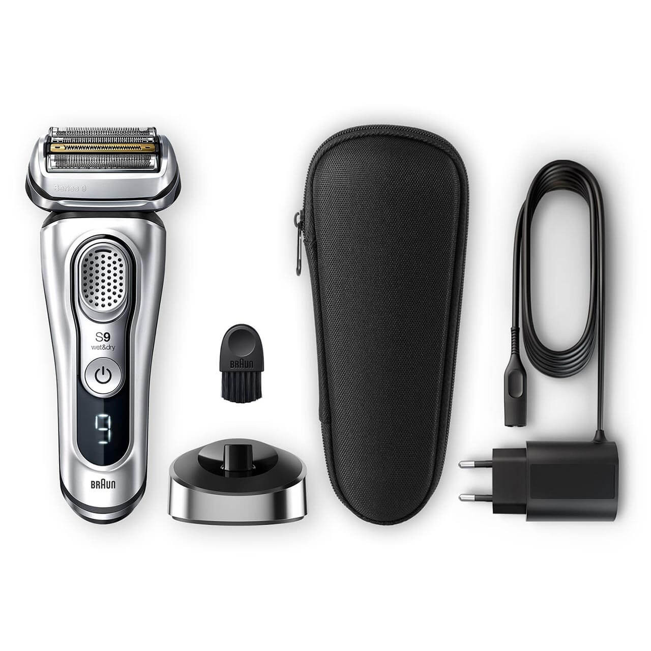 Braun Series 9 9240s Wet&Dry Electric Shaver with Charging Stand, premium  black with blue : : Health & Personal Care