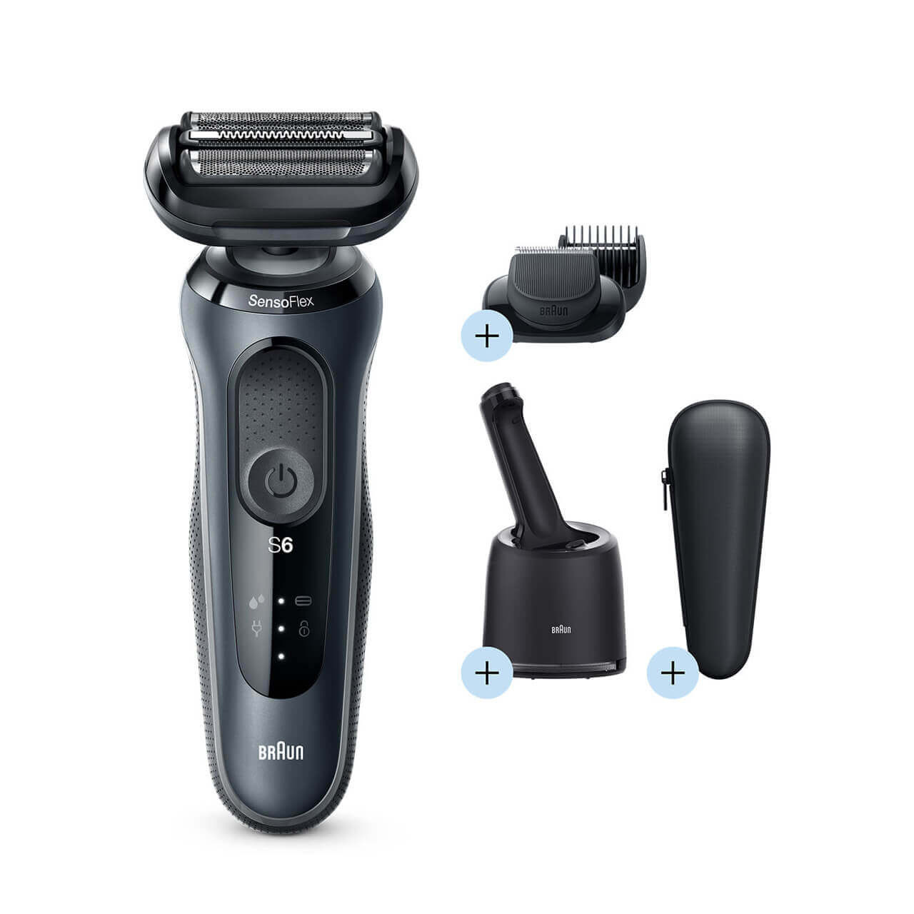 Braun Series 6 Shaver with | Braun Grey SmartCare Center