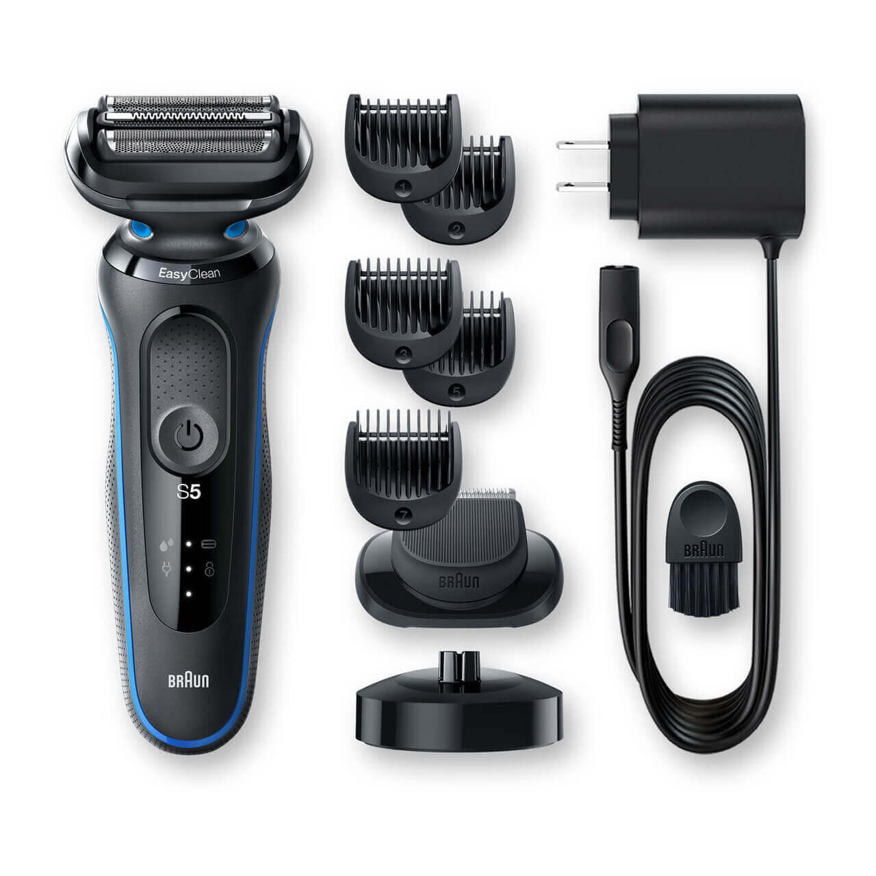 Braun 51-M1200S Series 5 Wet & Dry Electric Shaver (Blue Mint) - JB Hi-Fi