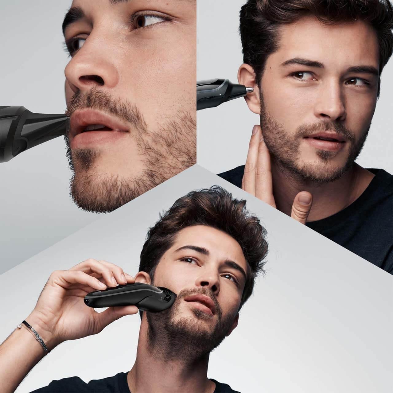 Hair, Body, Face, trimmer 8-in-1 and styling for 5 Black/Grey All-in-One
