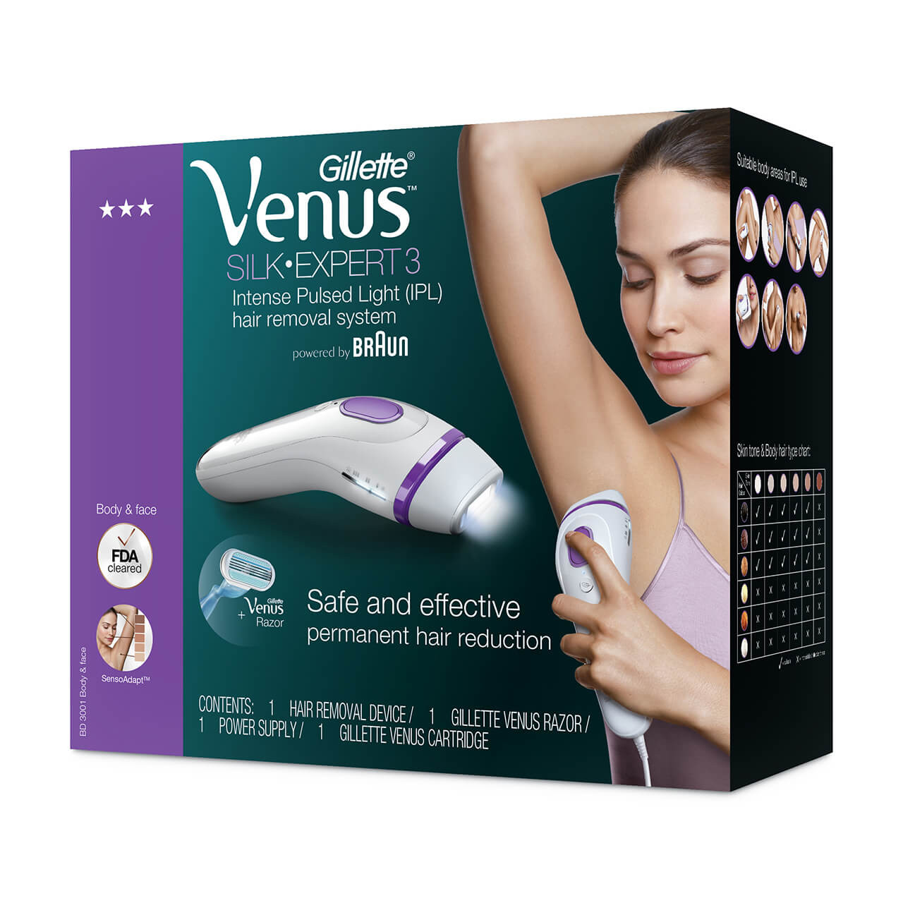 Silk·expert 3, At-home IPL Hair Removal System, BD3001