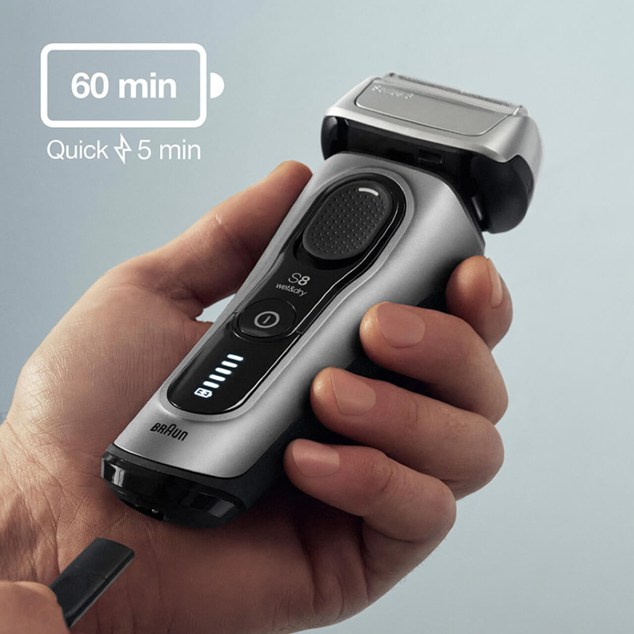 Electric Shaver, Series 8, Silver with SmartCare Center, 8467cc