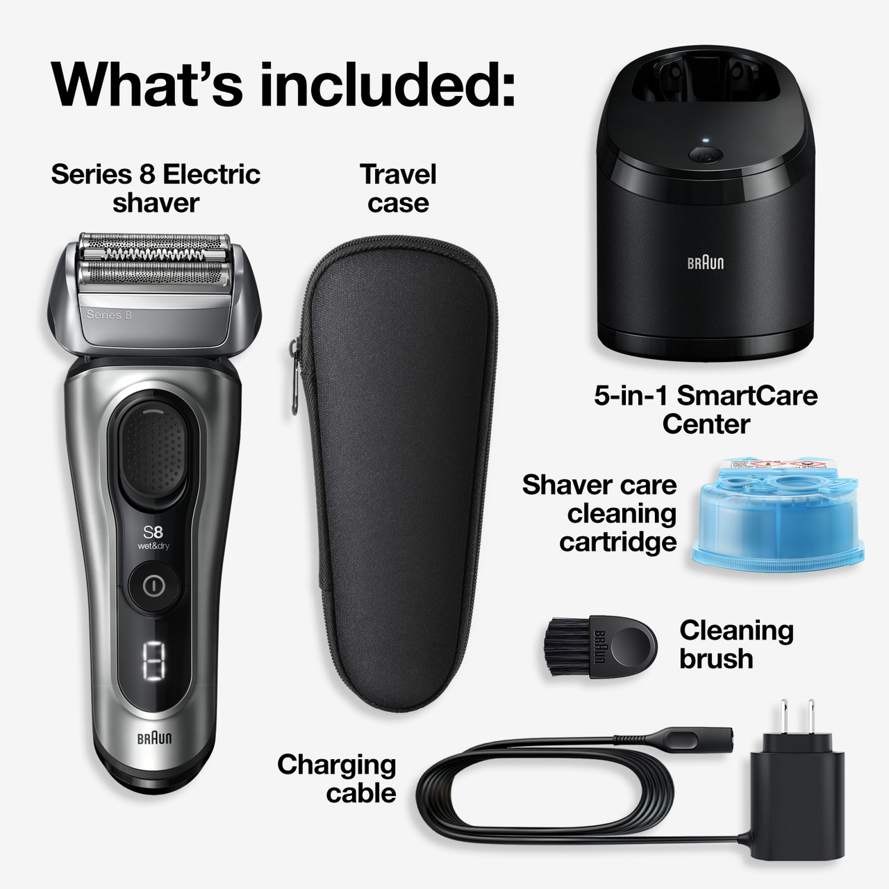 Series 8 Electric Shaver with 5-in-1 SmartCare Center, 8567cc