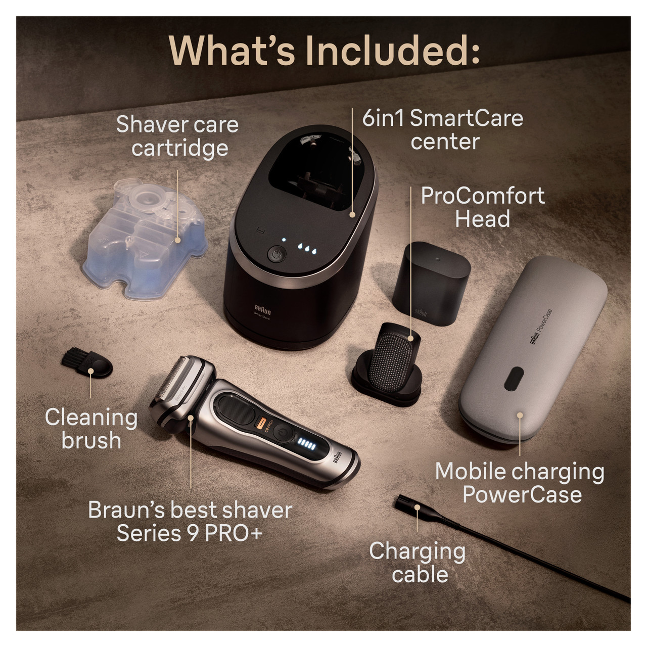 Braun Series 9 Pro Premium shaver men with 4+1 shaving head, electric  shaver & ProLift trimmer, PowerCase, 5-in-1 cleaning station, 60 min  run-time, Wet & Dry, 9476cc, chrome : : Health 