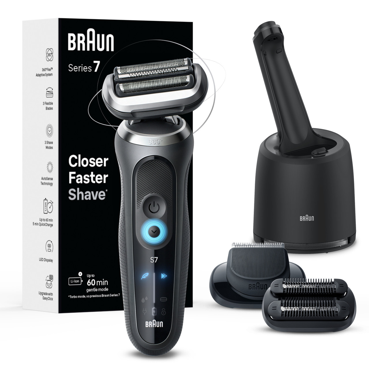 Series 7 Electric Shaver with SmartCare Center, Stubbler, Trimmer  