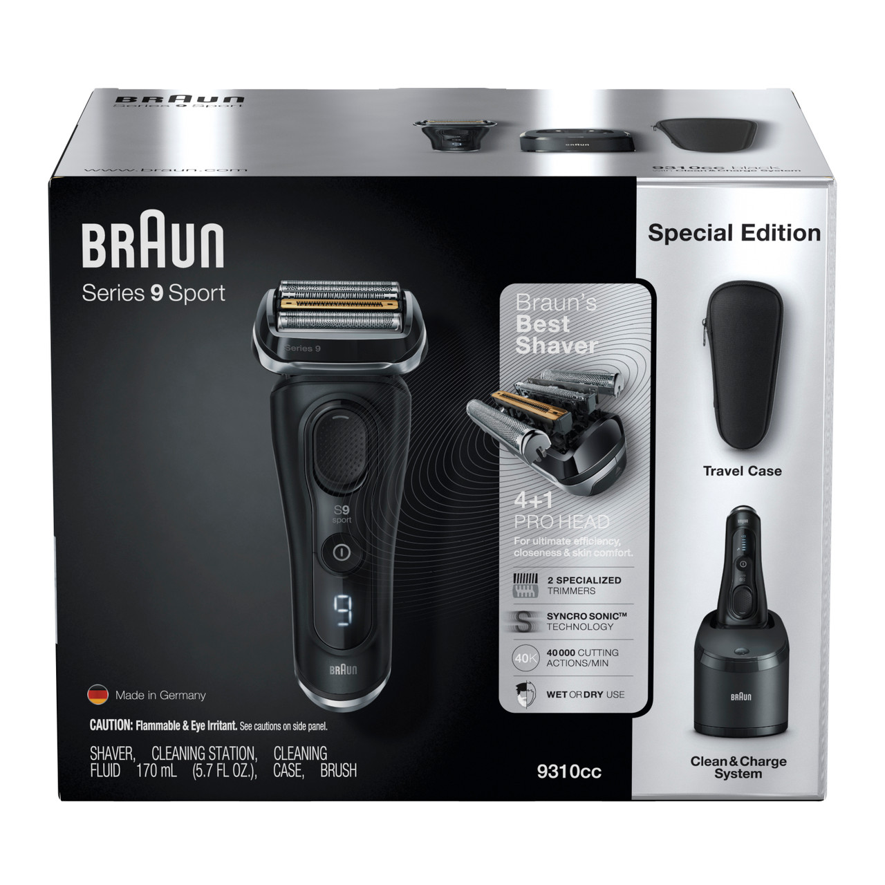 Series 9 Sport Electric Shaver, Rechargeable & Cordless