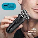 Electric Shaver, Series 7, Black with SmartCare center and beard trimmer attachment, 7075cc