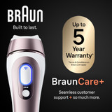 Braun Smart IPL, Skin i·Expert Pro 7: At Home Alternative to Laser Hair Removal with 3 Caps and Leather Pouch, IPL7243