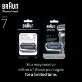 Braun Electric Shaver Head Replacement Part 74s Silver, Compatible with Series 7 Electric Razors for Men