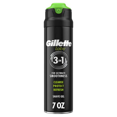 Gillette Labs Shaving Gel for Men, Shave Gel With Vitamin B3 and Sea Kelp, Sensitive Skin, 7oz