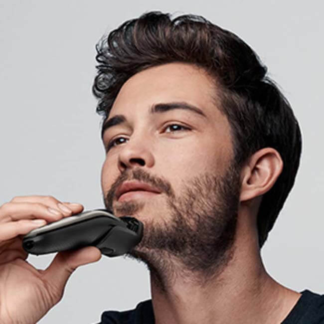 precision Fusion5 Black/Grey Beard with 7 Hair, BT7220 for Gillette and and dial, Trimmer razor, Face ProGlide