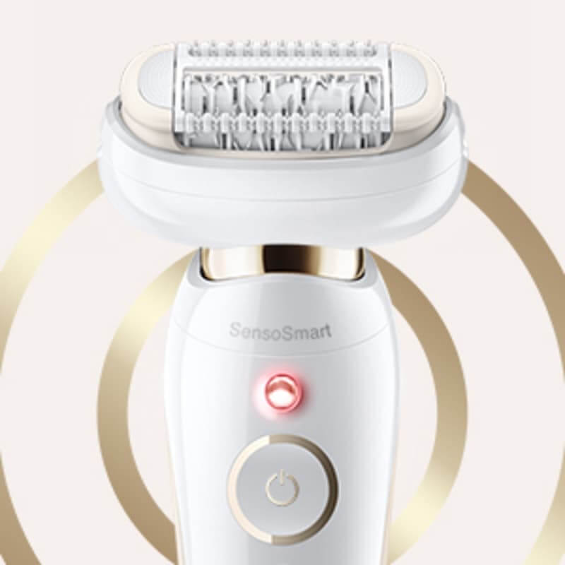 Epilator, Silk·épil 9 Flex, White/Gold with 6 extras including