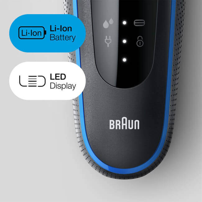 Braun Series 5 Shaver with Charging Stand, Blue