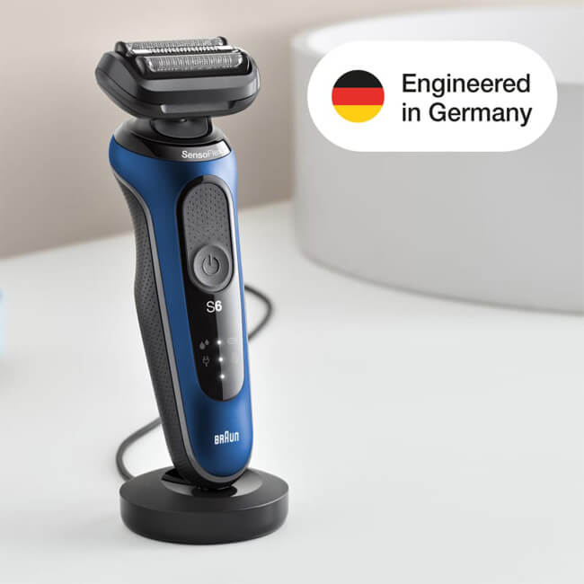 Braun Series 6 Rasoio Elettrico Barba, Rifinitore Di Precisione EasyClick,  SensoFlex, Wet&Dry, Ricaricabile, Custodia da Viaggio, Rasoio A Lamina  Senza Fili, Idea Regalo, 61-N1200s Grigio : : Salute e cura della  persona