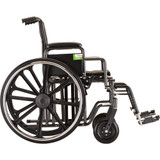 Hammertone Wheelchair - 24" With Detachable Arms & Swing Away Footrest, Nova