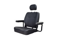 20"x20" Black Vinyl Hi-Back Seat Assembly for the Pride Victory 10 (SC610/SC710) & Pursuit (SC713) Scooters, Pride Mobility