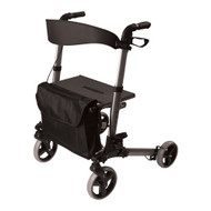 4 Wheel Rollator HealthSmart Gateway Titanium Gray Adjustable Height / Lightweight / Folding Aluminum Frame