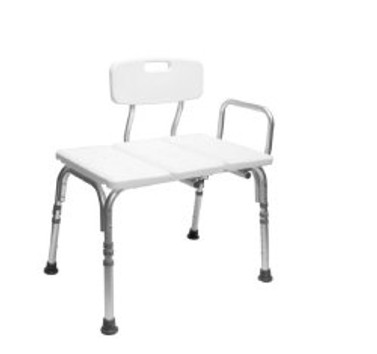 Carex Knocked Down Bath Transfer Bench Arm Rail 16 to 20 Inch Seat Height 300 lbs. Weight Capacity