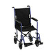 Transport Chair Nova 18 Inch Seat Width Full Length Arm Swing-Away Footrest 300 lbs. Weight Capacity Blue Upholstery