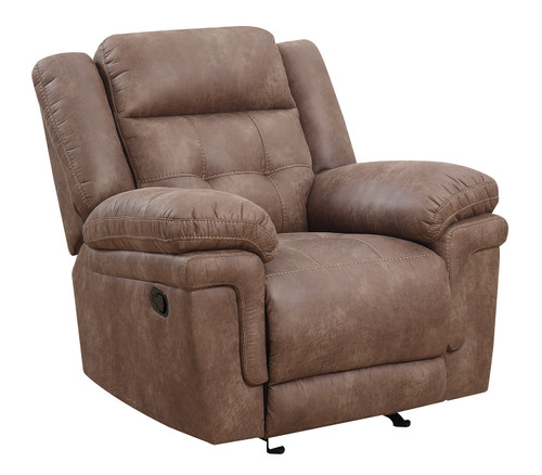 Steve Silver's Anastasia Glider Recliner In Cocoa Polyester Upholstery Steve Silver's Anastasia Glider Recliner In Cocoa Polyester Upholstery