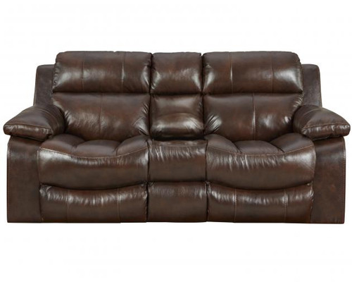 Catnapper's Positano Leather Match Reclining Console Loveseat Catnapper's Positano Leather Match Reclining Console Loveseat