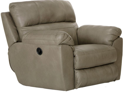 Costa Italian Leather LayFlat Recliner In Putty