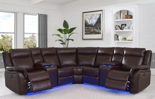 Levin Cocoa 3-Piece Power Reclining Sectional