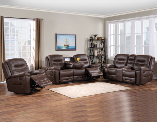 Stetson Manual Reclining Sofa With Drop Down Table, Reclining Console Loveseat And Glider Recliner Stetson Manual Reclining Sofa With Drop Down Table, Reclining Console Loveseat And Glider Recliner