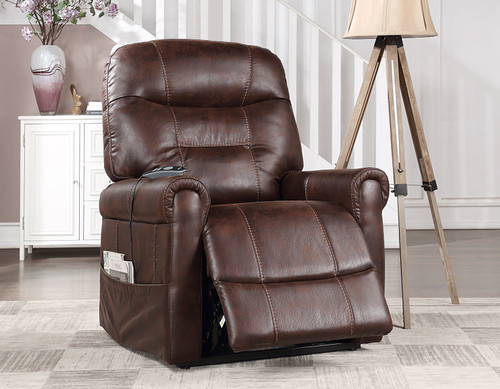 Silver Lift Chair With Heat And Massage In Walnut
