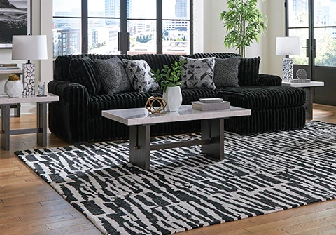 Ashley Sofa/Sectional In Midnight Madness