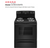 Amana Self Clean Electric Range  With Clock In Black