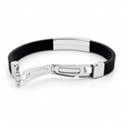 Personalized Medical Alert ID Bracelet for Men & Women – Custom Emergency ID Bracelet with Diabetes Symbol, Stainless Steel & Black Silicone Band, Engraved Medical Bracelet