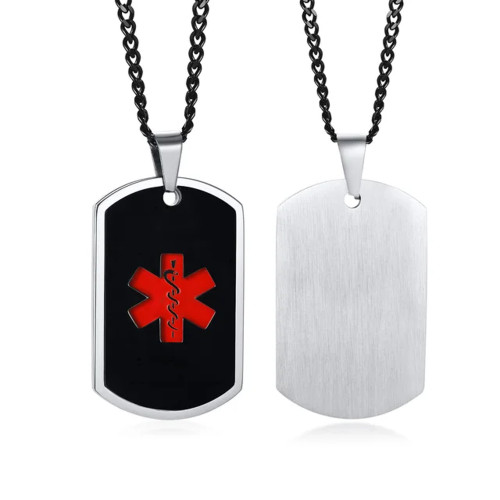 Quality Stainless Steel Medical ID Dog Tag with Chain